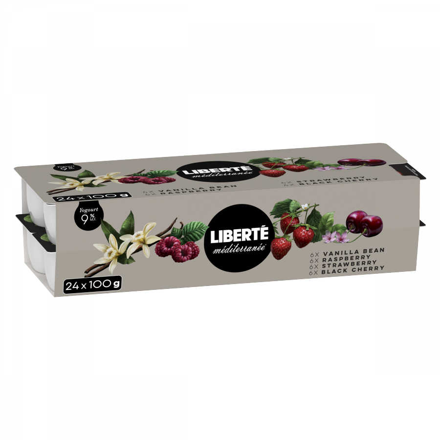 vanilla, raspberry, strawberry & black Cherry 9% ;