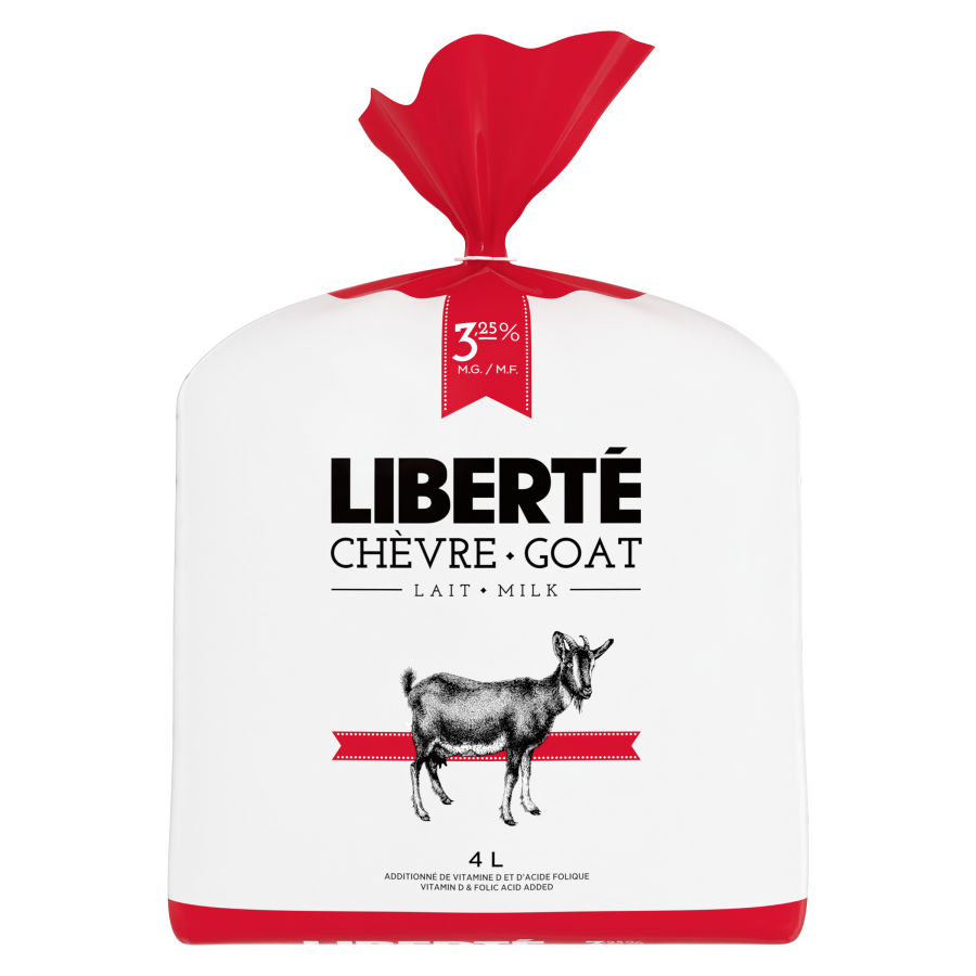 lait de chèvre 3,25%  ;