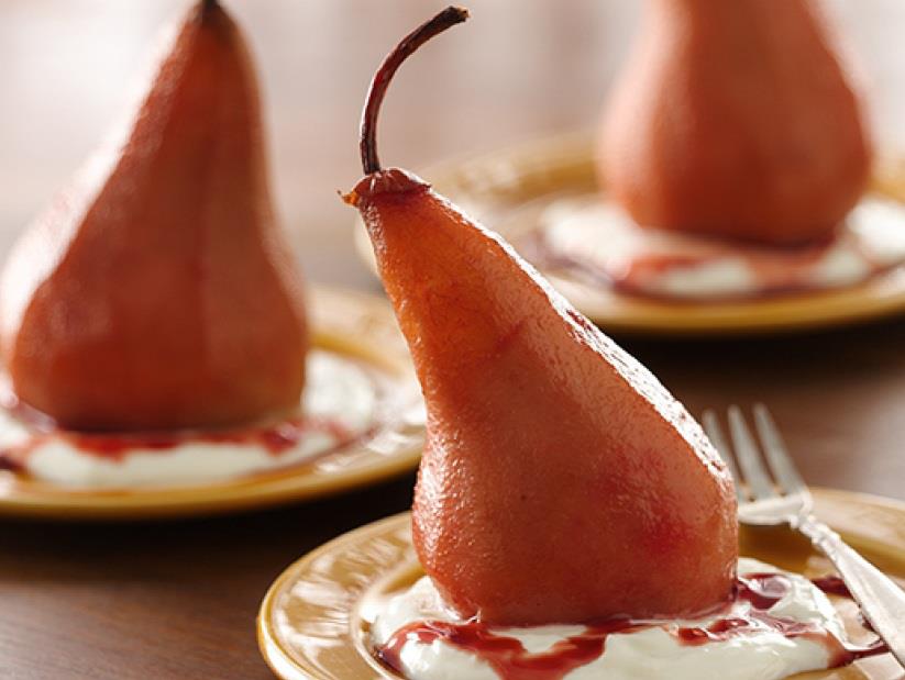 poached-pears-with-liberte-yogurt-sauce
