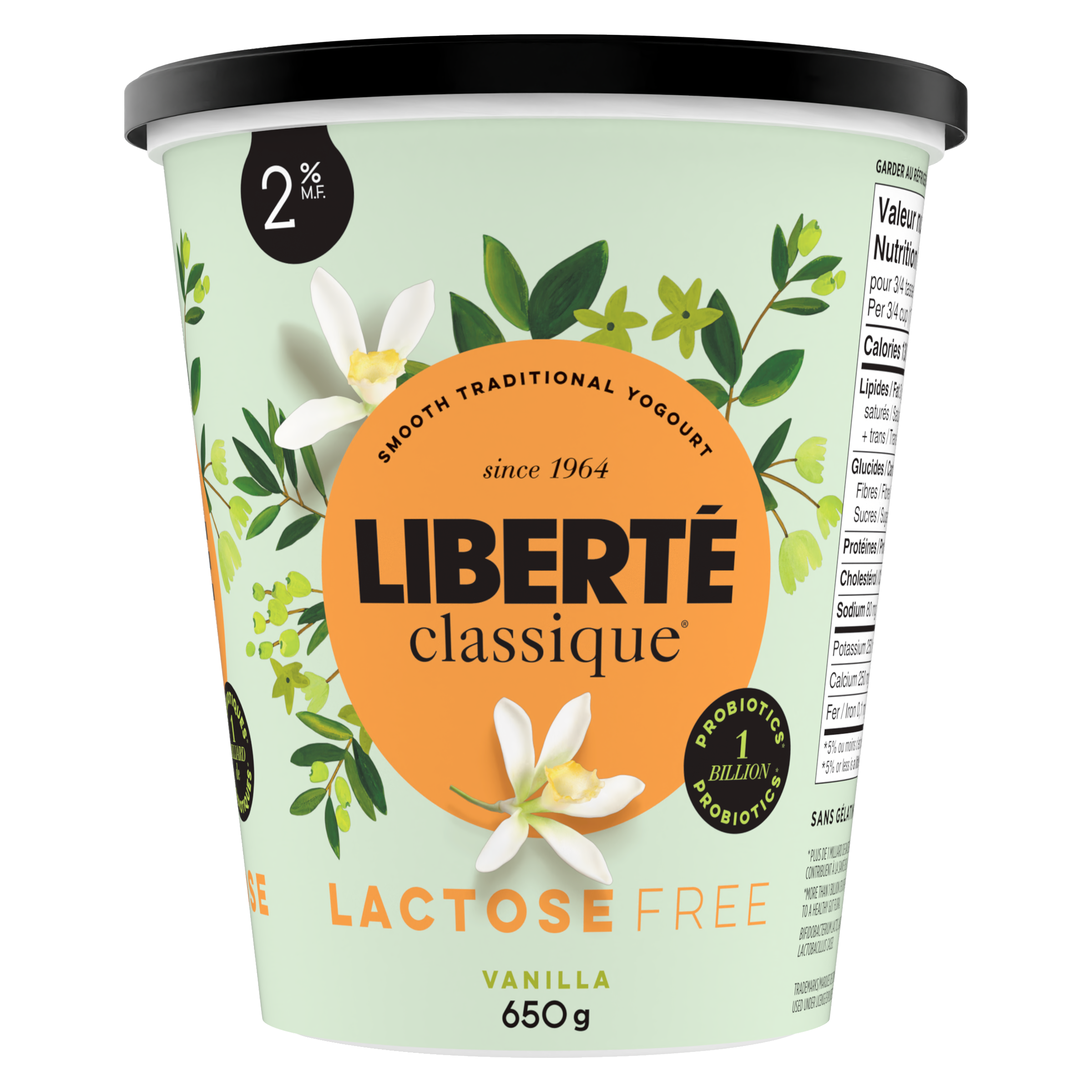 Vanilla 2 % Lactose free ;