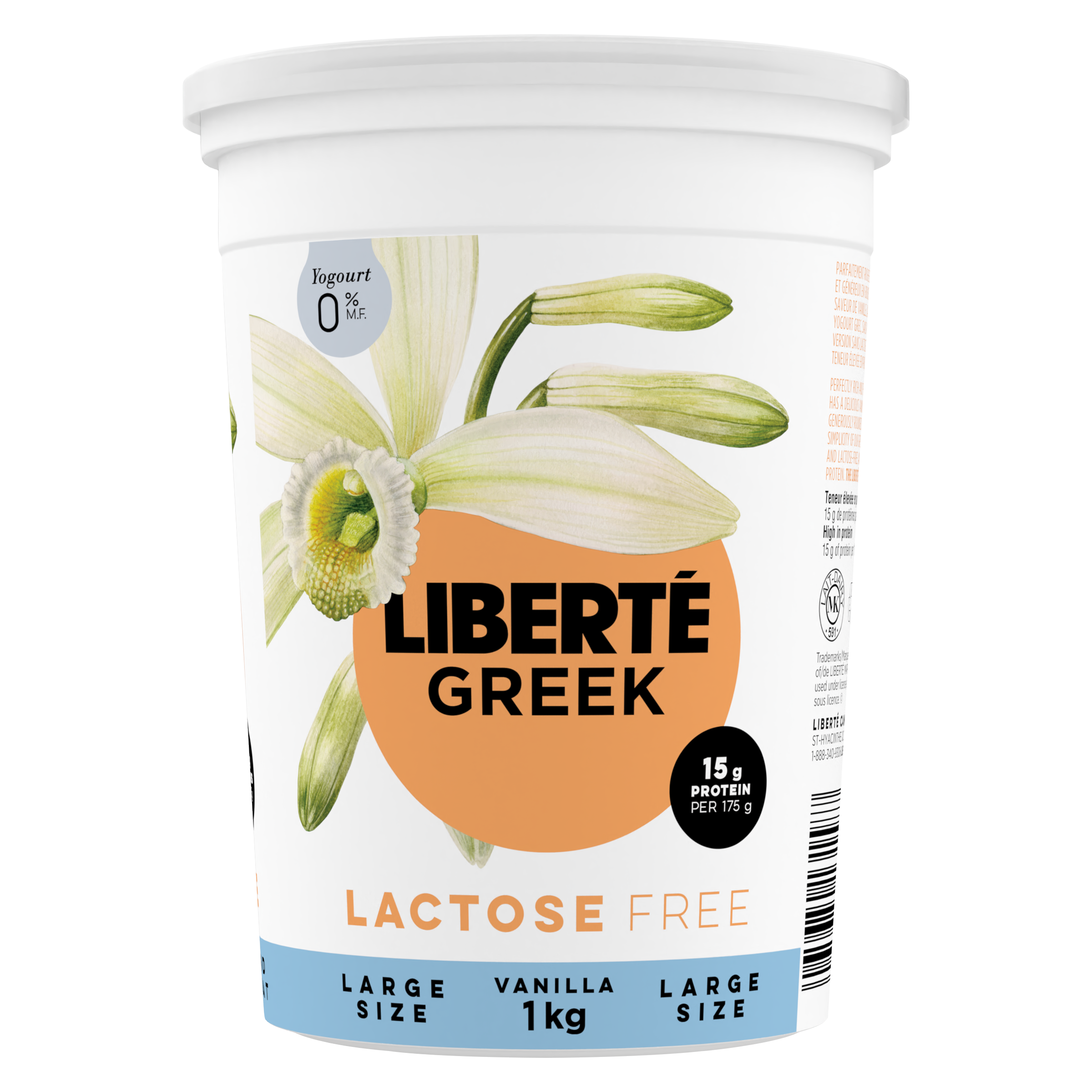 Vanilla 0% lactose free  ;