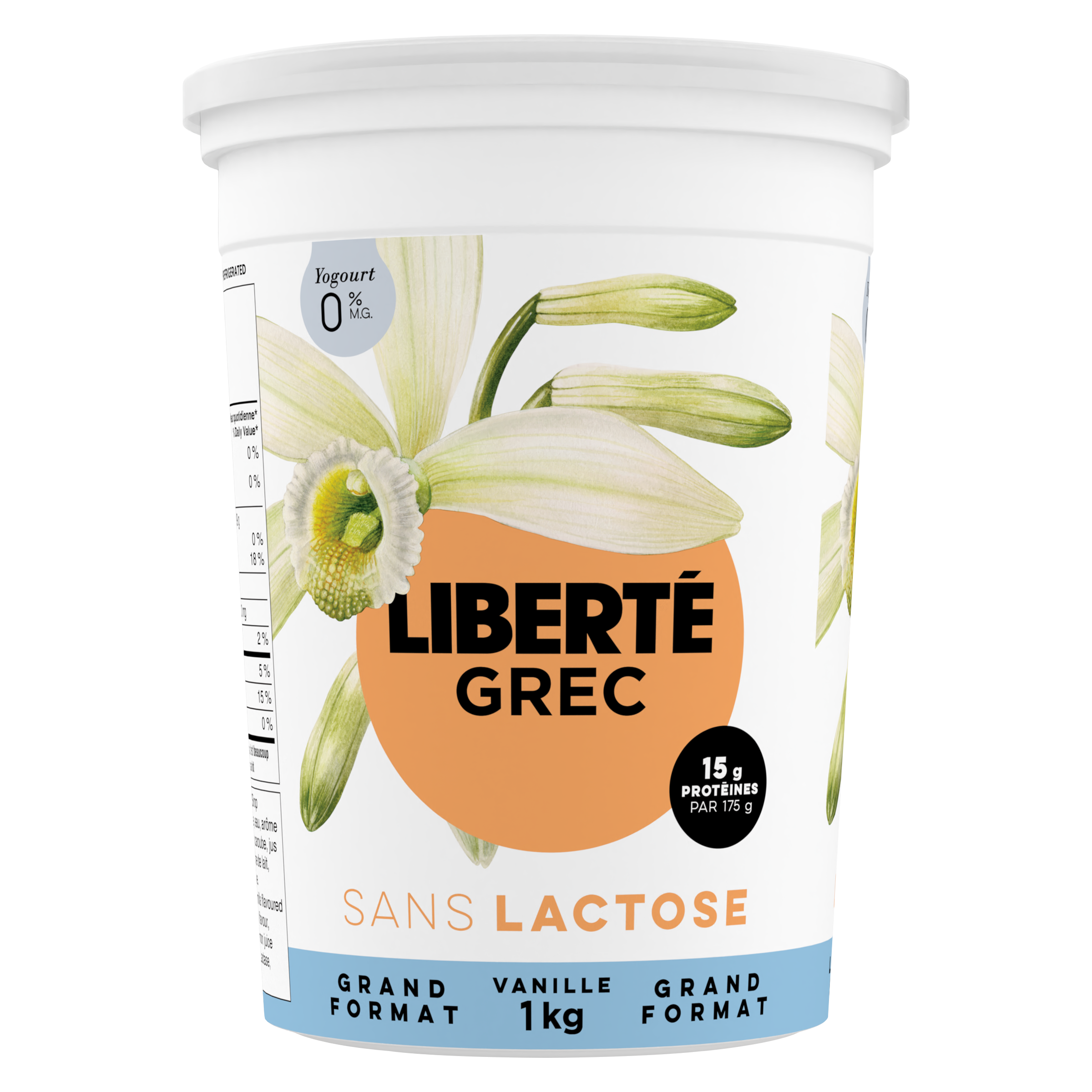 vanille 0% sans lactose  ;